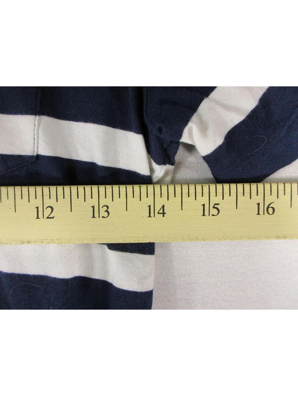 Vineyard Vines Shirt Boys S (8-10) Navy White Striped Pocket Whale Cotton - Picture 2 of 6